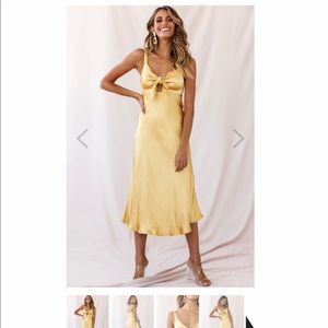 NEW - Selfie Leslie Satin Midi Dress